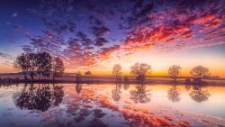 Abendrot am Weiher