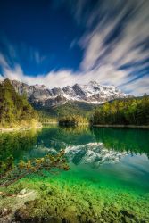 Eibsee mit Blick auf die Zugspitze